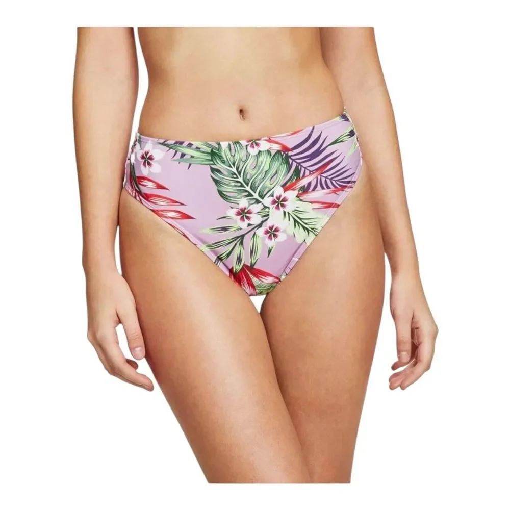 SALT+COVE HW Bikini Bottom Different Size S/M Tropical Rainbow  Dusty Violet‎